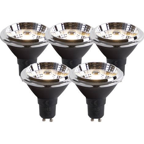 Set aus 5 LED-Lampen AR70 GU10 6W 2000K-3000K dim to warm