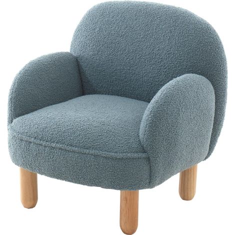 Fauteuil Enfant Bouclette "Rocky" 56cm Bleu (1/5)