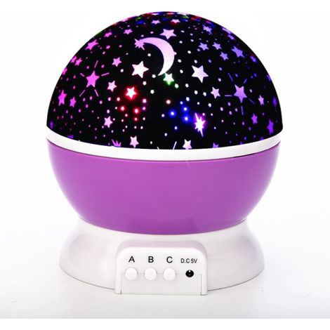 Beyamis Veilleuse étoilée projecteur 360° - LED couleurs changeantes USB enfant (1/5)