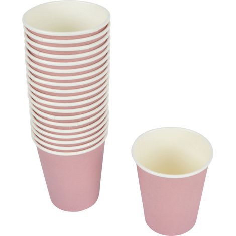 Set de 20 gobelets en carton 23 cl rose clair