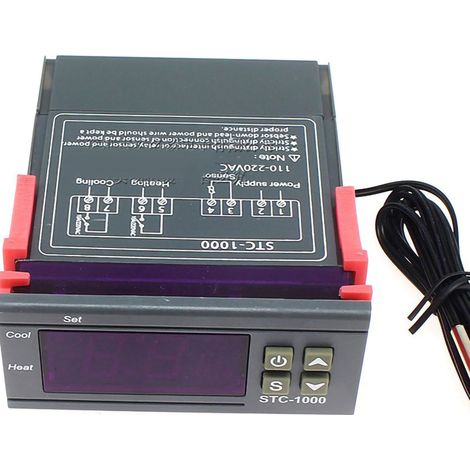 Thermostat numérique à microprocesseur pour aquarium, machine à éclore les œufs de fruits de mer, 110-220 V (1/5)