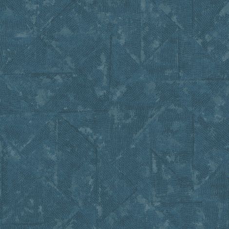 Papier peint motif pour chambre adulte | Papier peint bleu canard moderne pour salon | Tapisserie bleu idéale pour entrée - 10,05 x 0,53 m (1/5)