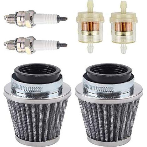 Compatible avec 2 filtres à air 38 mm 1,5 GY6, pour moto 49 cc 50 cc 70 cc 90 cc 110 cc 125 cc 139QMA ATV Quad Dirt Pit Bike Scooter Go Kart