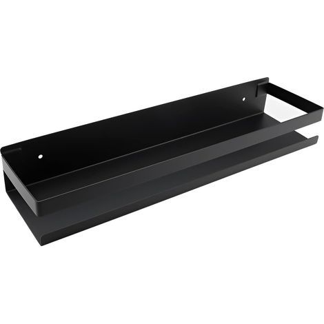Candyse Etagere Murale Salle De Bain Etagere Douche Acier Inoxydable 40 CM Etagère Murale Acier Noir, (1/5)
