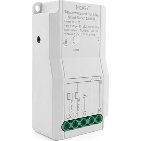 Thermostat moes MS-103 2 canaux, 2 relais Wi-Fi tuya