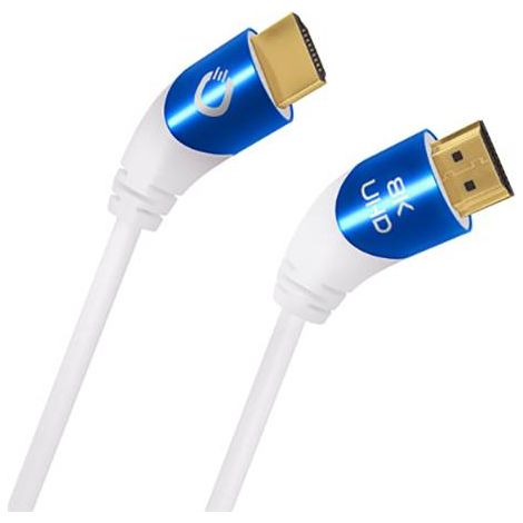 Câble de raccordement Oehlbach HDMI Fiche mâle HDMI-A, Fiche mâle HDMI-A 1.00 m blanc D1C42535 8K UHD, blindage triple Câble HDMI D292522 (1/3)