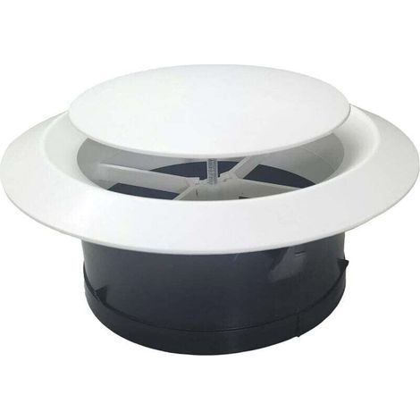 Rejilla de ventilación redonda para techo, para conducto de 100 mm, con salida de aire ajustable para montaje en pared (4 pulgadas). (1/4)