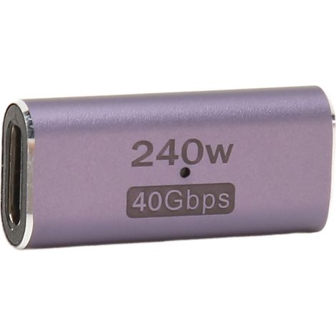 Adaptateur USB4.0 Femelle à Femelle PD 240W 40Gbps 8K 60Hz pour Ordinateurs Portables et Smartphones (1/5)