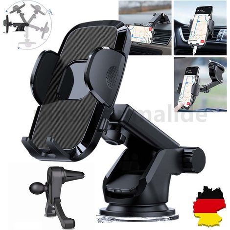 Support de téléphone pour voiture à ventouse, bras télescopique réglable, rotation 360°, universel