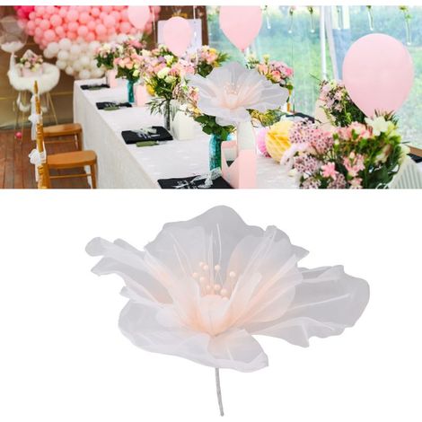 Fleurs pour voile de mariée, fleurs en soie faites main, photographie, décoration de fenêtre, mise en scène, fleurs pour allée nuptiale, fleurs roses pour voile (1/5)
