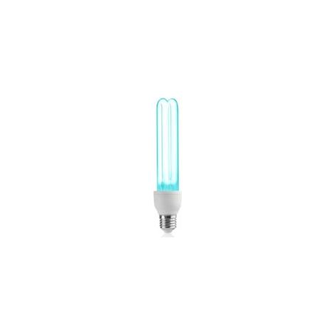 Lampe désinfectante UV E27 25W - Stérilisation UVC 254 nm avec ozone, Angle d'éclairage 360°, Tube de quartz