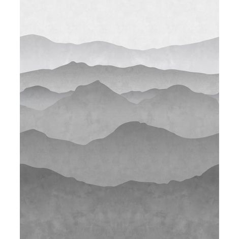 papier peint panoramique montagnes gris - ESTAhome (1/5)