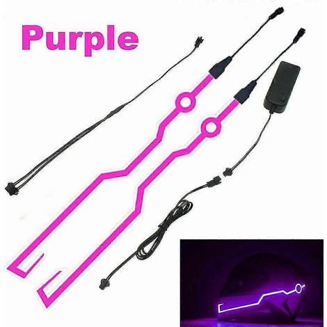 Kit d'éclairage LED pour casque de moto, bande clignotante pour la conduite de nuit, 3 modes (1/2)
