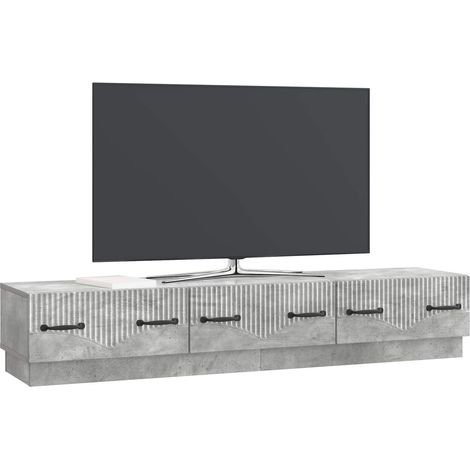 Maison Exclusive - TV-Schränk Betongrau 147 x 34,5 x 27 cm Holzwe