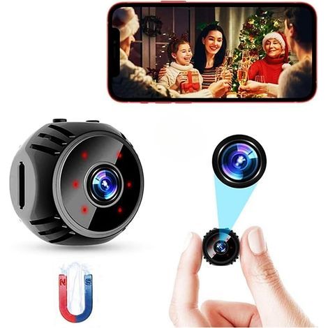 Mini-Spionagekamera, kabellose HD 1080P WLAN-Überwachungskamera mit Nachtsicht und Bewegungsmelder, versteckte Baby-Sicherheitskamera für drinnen und draußen (1/5)