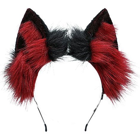 Orejas de lobo y zorro hechas a mano, lindos accesorios para la cabeza para Halloween y decoración del cabello. (1/5)