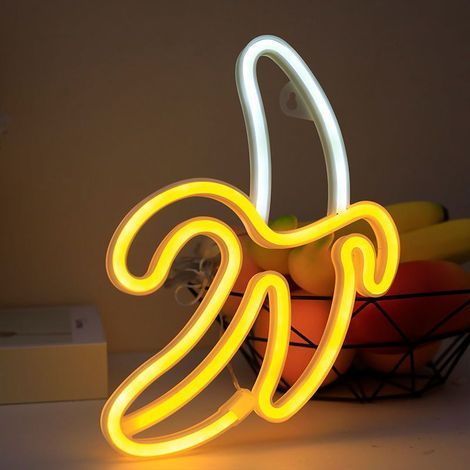 Bananenförmige LED-Neonlampe, kreatives dekoratives Nachtlicht (1/5)