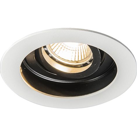 Smart Recessed Spotlight White with Steel Incl. Wifi GU10 - Rondoo (1/4)