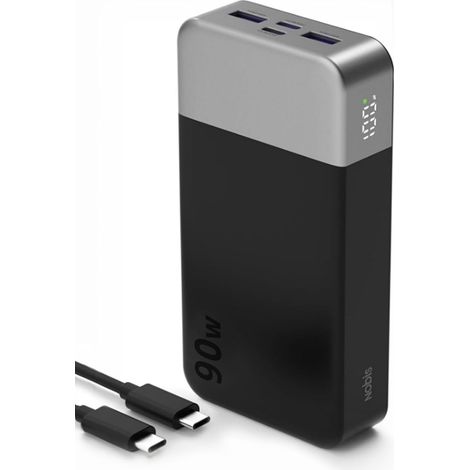 Batterie Externe 90W 20 000 mAh Charge Rapide PD Ordinateur  4 ports de charge, écran numérique, compatible ordinateur portable, tablette, smartphone (1/5)