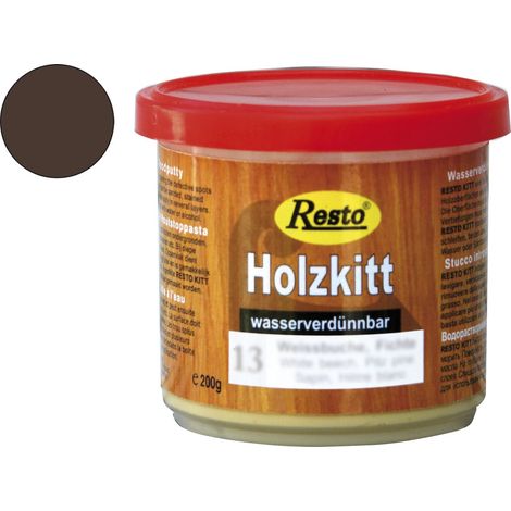 Resto RH27 Holzkitt ReparaturpasteSpachtelmasse lackierbar Wenge 200 g