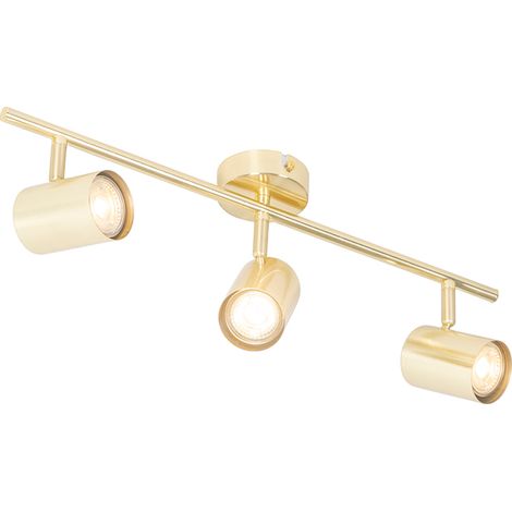QAZQA Faretto jeana - Moderno - Acciaio - Oro/Ottone - Oblungo Max. 3 x Watt