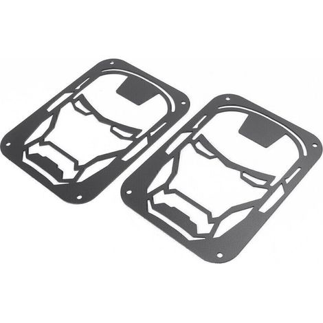 Suitable for Jeep Wrangler JK modification parts Iron Man style taillight frame Wrangler flat taillight cover (1/4)