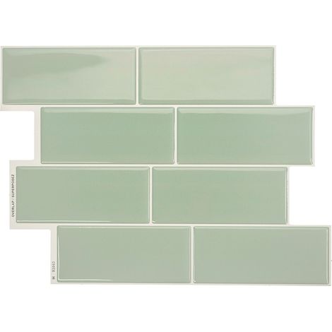 Selbstklebende Wandfliesen x4, 29,36x21,29cm - Smart Tiles Metro Lucas Klebefliesen 3D Fliesenaufkleber für Bad & Küche (1/3)