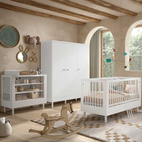 Chambre bébé Forrest: lit bébé 70x140cm, table à langer, armoire (1/5)