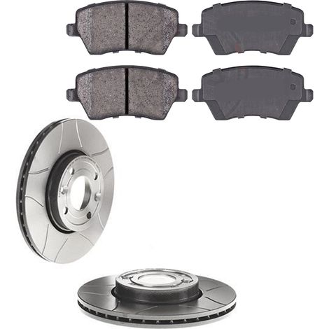 KIT FRENI ANTERIORI compatibile con DACIA LOGAN PICK-UP (US) - DISCHI + PASTIGLIE OEM: FDB1617, FDB4035 / 17541 /SOSTITUZIONE DIRETTA/BASSA POLVERE/SILENZIOSO (1/5)