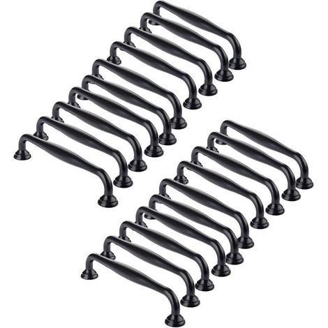 20 stücke Türgriff 128mm Achsabstand Schwarz Stick Küchenschrank Schublade Schlafzimmer Ziehen  FLITI (1/4)
