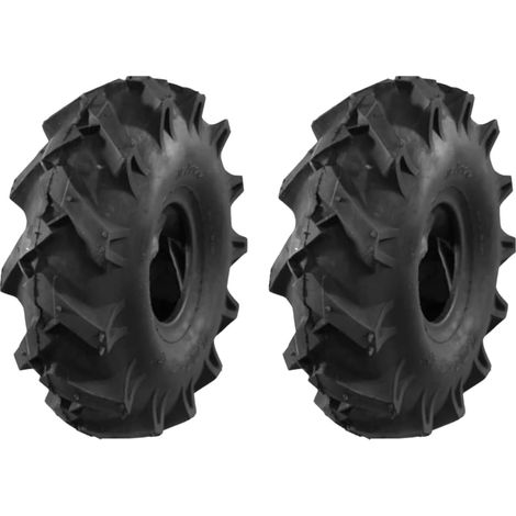 Coppia Pneumatici Agricoli 3.00-4 N° 2 Copertoni Tassellati 4 P.R Rinforzati Gomme Mezzi Industriali Motocoltivatore
