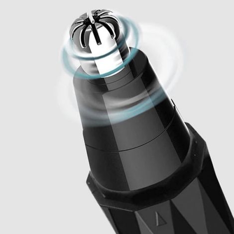 Tondeuse Poils Nez Oreilles - Tête Ergonomique - Lame Double Tranchant - Rechargeable - 1 Pièce (1/4)