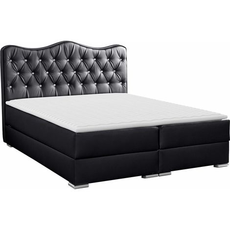 Cama continental Tectum, Soft 011, Doble, Continental, 200x200, Cuero ecológico, Somieres, 200x212x125cm (1/5)