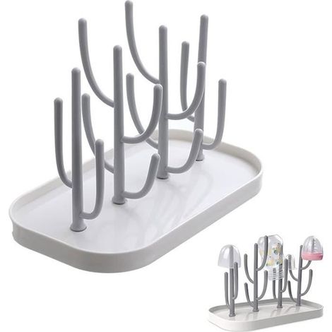 Séchoir Biberons Bébé, Egoutte-biberons Arbre, Amovible puériculture bac égouttoir pour Les Bouteilles, Tétines et  EGOUTTE BIBERON (1/5)