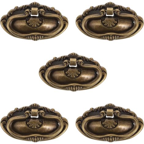 Poignées de Tiroir en Métal 78x43 Mm, Lot de 5 Sets de Boutons pour Boîte à Peinture et Meubles en Bois, Poignées Robustes Anti-corrosion, Adaptées pour Placard et Armoire, (1/5)