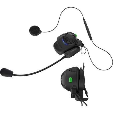 Intercomunicador para motocicleta Sena SMH5 Multicom Bluetooth 3.0 con alcance de hasta 700 m y micrófono.
