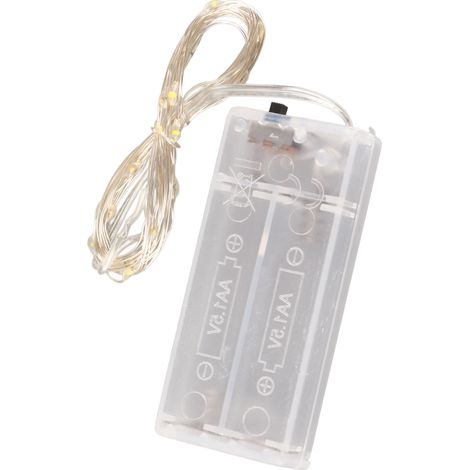 Lichterkette mit Sternenmuster, batteriebetrieben, LED-Lichterkette für Hochzeiten und Weihnachten, aus Kupferdraht, für Torten und Brautsträuße (1/5)