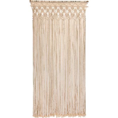 Cortina de puerta bohemia color crudo 90x200cm - Morel (1/4)