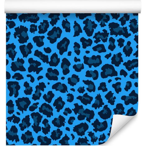 Carta da parati effetto pelle di animale blu, blu, blu navy e azzurro 50x1000 cm (1/5)