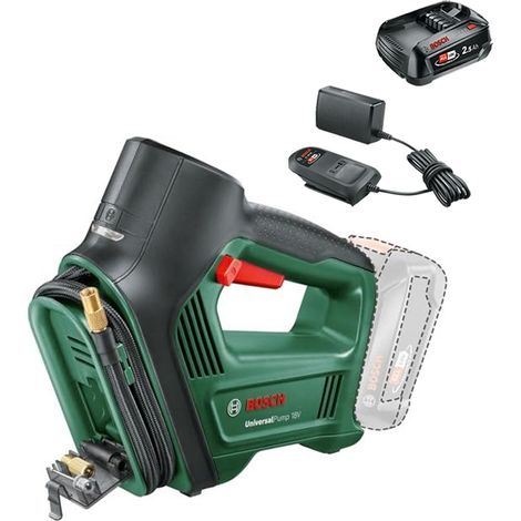 Bosch 0603947100 UniversalPump 18V Air Pump Compressed Car Bike + 2.5AH Battery