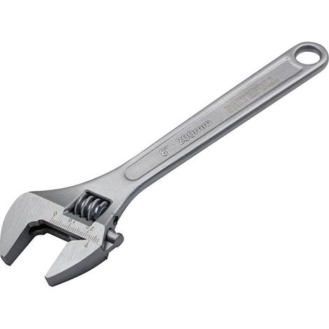 Faithfull Chrome Adjustable Spanner 200mm (8-inch) with Model Number FAIAS200MC