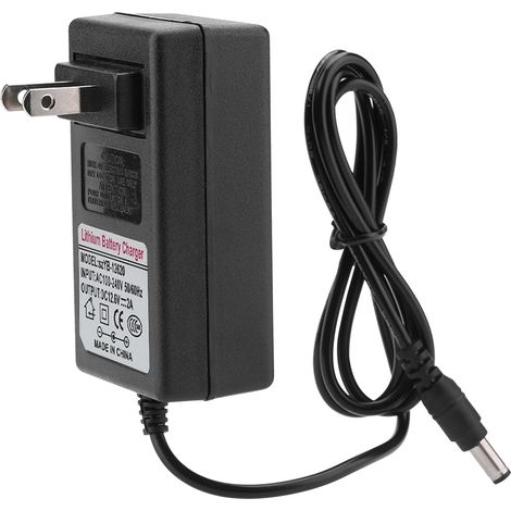 Chargeur de remplacement DC 12.6V 2A pour batterie lithium-ion, adaptateur secteur 100-240V avec prise US (1/5)
