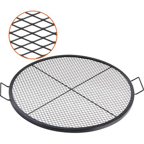 VEVOR Griglia per Barbecue in Acciaio Rotonda, Diametro 91 cm, Portata max. 20 kg, Materiale Utensili per BBQ, Staffa a Forma di X per Barbecue Braciere, Picnic, Campeggio, Viaggio, Giardino, Cortile