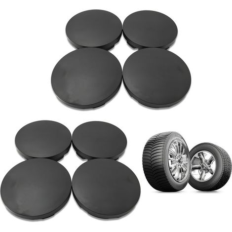 Radkappe – 56 mm Außendurchmesser – 53 mm Innendurchmesser – 14 mm Höhe – Schwarz – 8er-Pack (1/5)