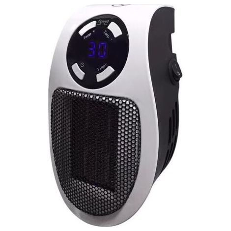 Chauffage de 500 watts, prise murale de chauffage d'espace enfichable, prise de courant de chauffage, prise murale de chauffage pour salle de bain et bureau (1/4)