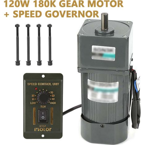 Gojoy – Moteur électrique 220V 120W 180K – Régulateur de vitesse CW/CCW – Couple 3,8 Nm – IP54 pour applications industrielles (1/5)