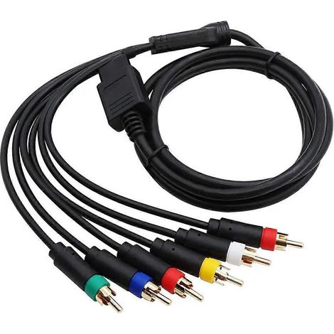 Câble RGB/RGBS pour consoles vidéo N64, SFC et SNES : câble composite haute stabilité, sans adaptateur BNC. (1/4)