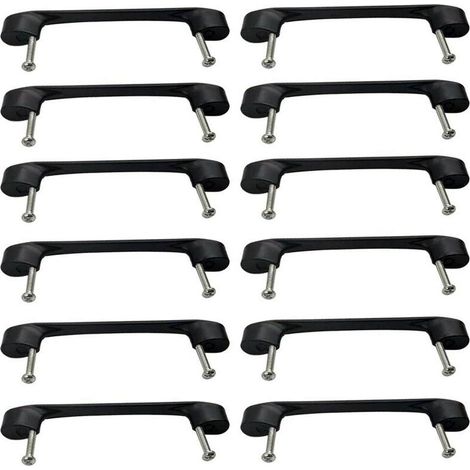 12x Poignee Noir de Meuble Cuisine 96mm Alliage de Zinc Poignées pour Tiroir Porte avec Vis (1/4)