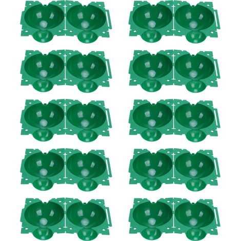 Dispositif réutilisable d'enracinement de plantes, boîte de multiplication par pression, boule de greffage verte, taille S, lot de 10. (1/5)