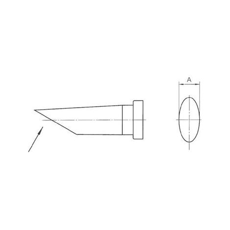 Weller LT-CC Punta para soldador 3,2 mm plata